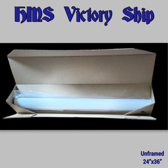 HMS Vintage Victory Ship 24”x36” - Picture 2 of 2